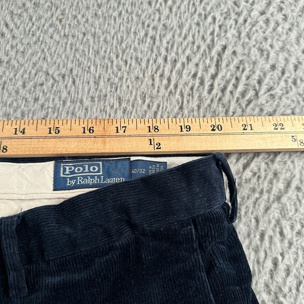 Polo Ralph Lauren Pants Mens 40x32 Slim‎ Fit Navy Corduroy Straight Leg Chino